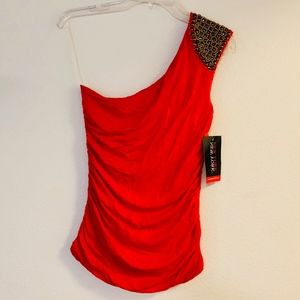 NWT!! New York & Co, Juniors One-Shoulder Top